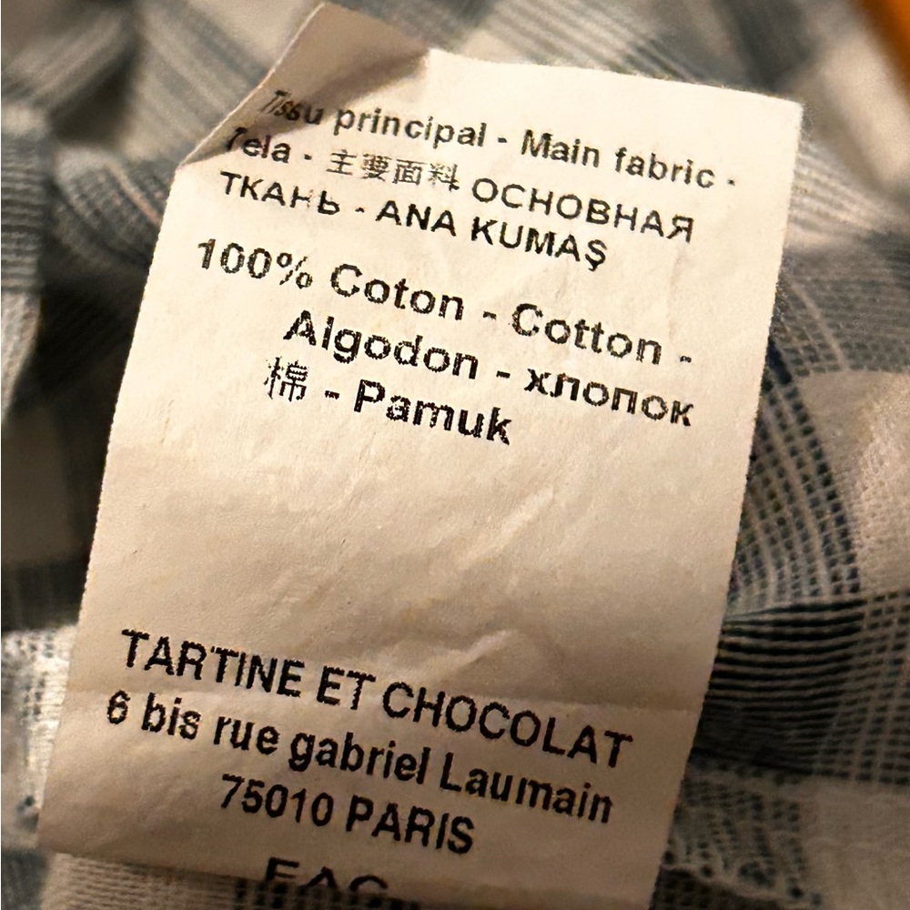 Tartine et Chocolat French Gingham Button-Down | Size 4A‎ Quiet Luxury Kids - Picture 8 of 9
